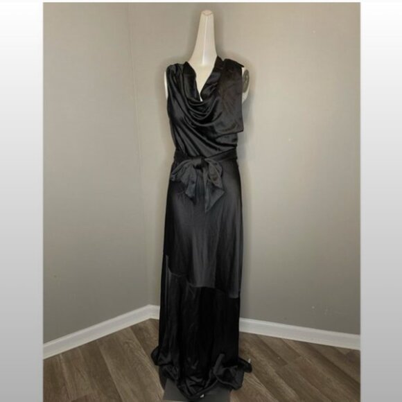 Significant Other Olinda Satin Column Gown - Black - Picture 5 of 10